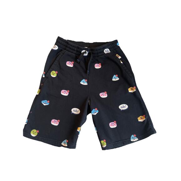 NIKE Sportswear AOP Moji Alumni Shorts sz S Small Black‎ Emoji Air Max Loose Fit - Picture 1 of 4